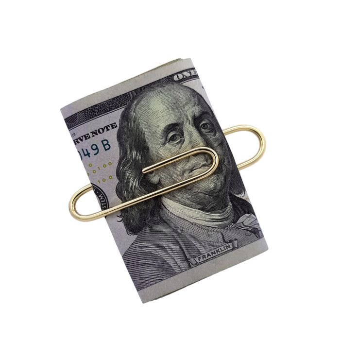 Estate PaperClip Money Clip in 14K Yellow Gold