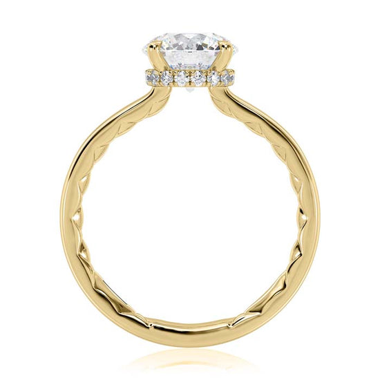 A. Jaffe Embellished Solitaire Engagement Ring Semi-Mounting in 14K Yellow Gold