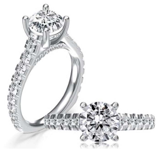 A. Jaffe Engagement Ring Semi-Mounting in 14K White Gold