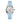 NORQAIN 37mm Adventure Sport Automatic Watch with Mother-Of-Pearl Diamond Dial in Stainless Steel and Light Blue Rubber Strap