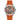 NORQAIN 42MM Independence Skeleton Flyback Chronograph with Orange Dial in Stainless Steel