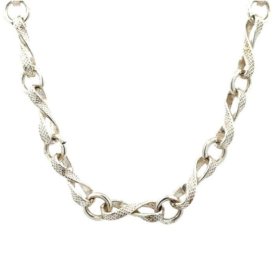 Estate 30" Infinity Link Chain in Sterling Silver