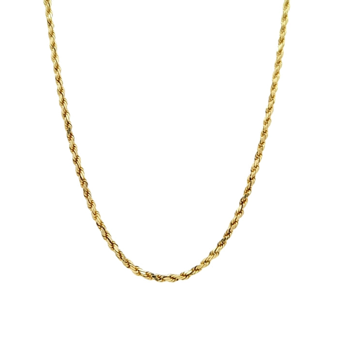 Estate 18.5" Rope Chain in 14K Yellow Gold