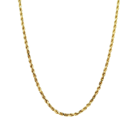 Estate 18.5" Rope Chain in 14K Yellow Gold