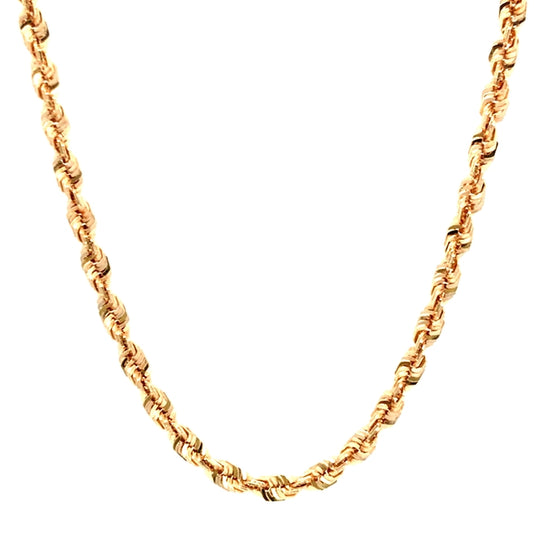 Estate 20" Rope Chain in 14K Yellow Gold