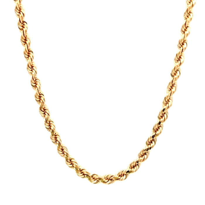 Estate 18" Rope Chain in 14K Yellow Gold