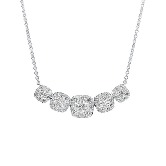 Mountz Collection Diamond Necklace in 14K White Gold