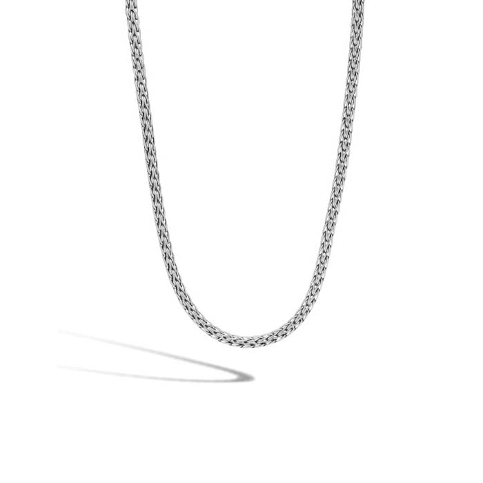 John Hardy Classic Chain Silver Slim Necklace 3.5mm Size 16