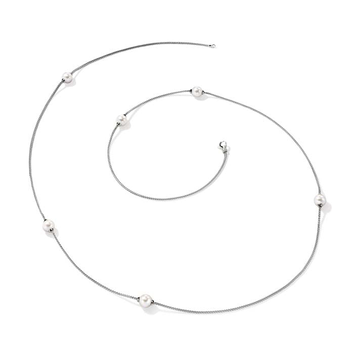 John Hardy "JH Essential" 36" Pearl Necklace in Sterling Silver