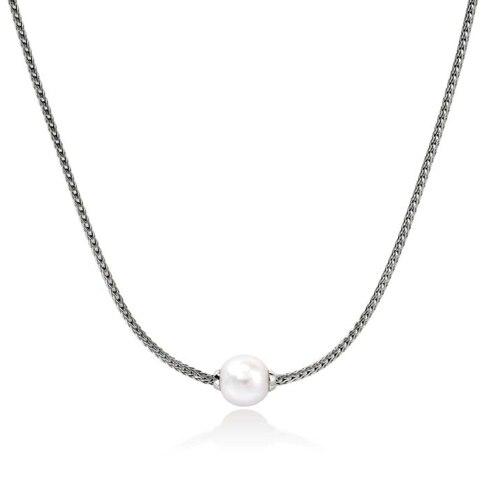 John Hardy "JH Essential" 16"-18" Pearl Necklace in Sterling Silver