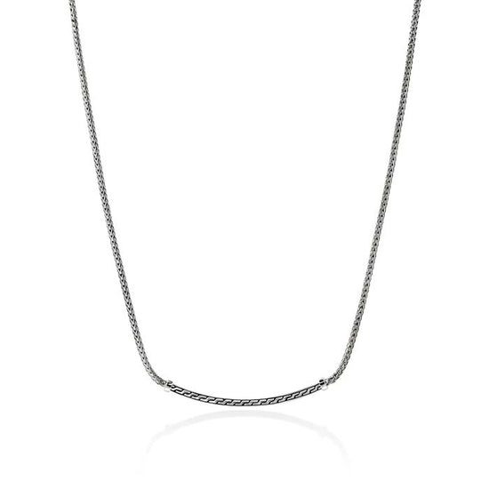 John Hardy 16"-18" Essential Pavé Bar Necklace in Sterling Silver