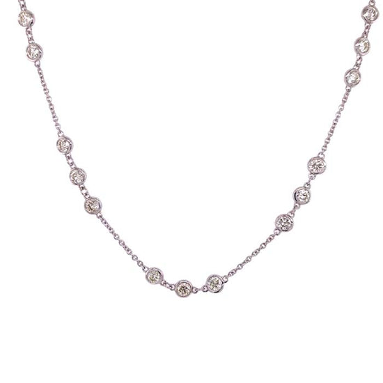 Mountz Collection 20" 4.0CTW Diamond By the Yard Necklace in 14K White Gold