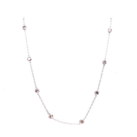 Mountz Collection 3CT 20" Diamonds by the Yard Necklace in 14K White Gold