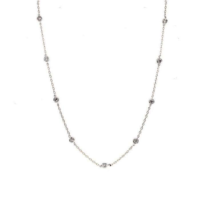 Mountz Collection 20" Diamonds by the Yard Necklace in 14K White Gold