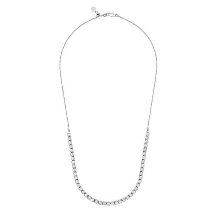 Mountz Collection Lab Grown Diamond Half Tennis Necklace in 14K White Gold