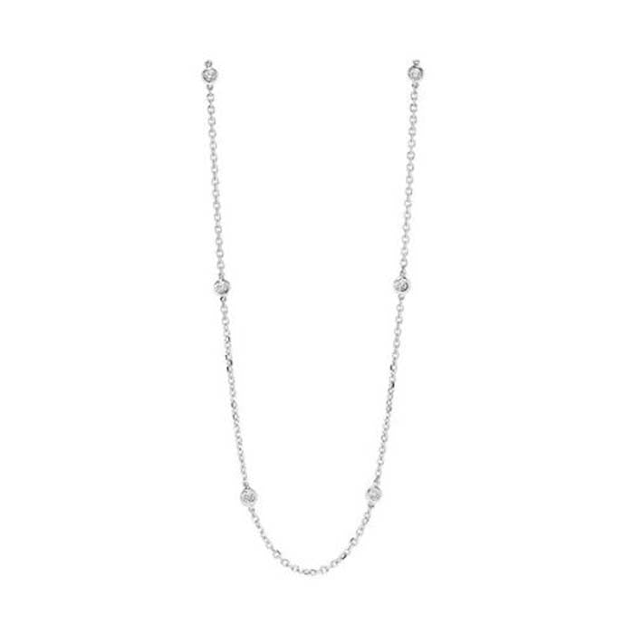 Mountz Collection 3/4CT Diamond by the Yard Necklace in 14K White Gold