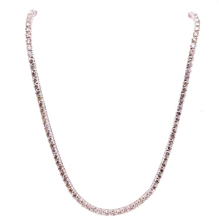 Mountz Collection 12CT 18" Diamond Riviera Necklace in 14K White Gold