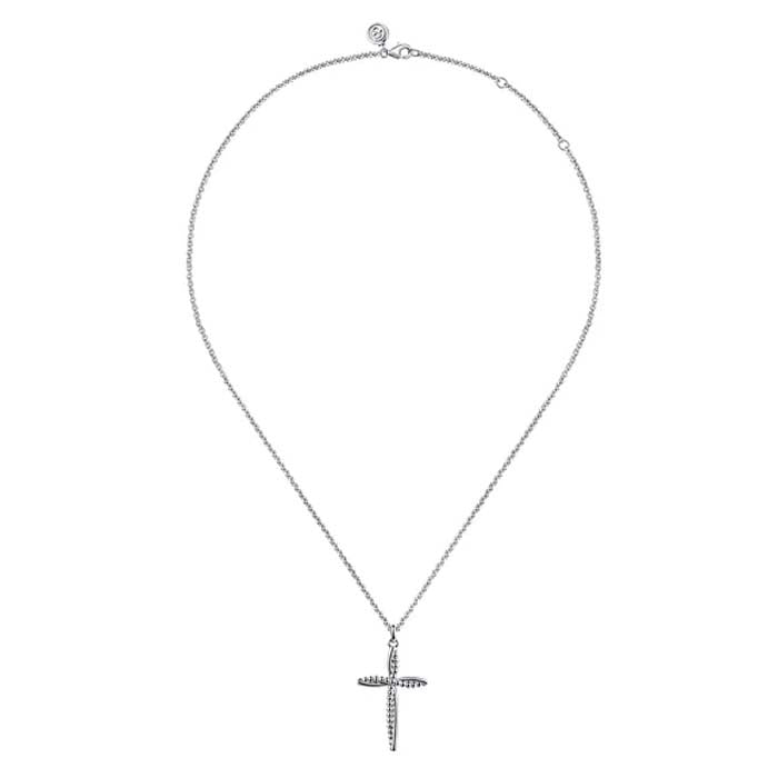 Gabriel & Co Bujukan Cross Pendant Necklace in Sterling Silver