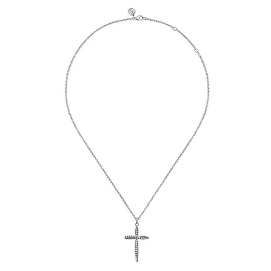 Gabriel & Co Bujukan Cross Pendant Necklace in Sterling Silver