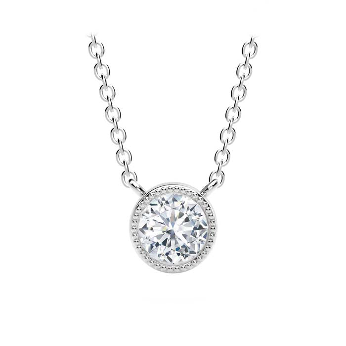 Natalie K Forevermark Diamond Station Pendant 18K White Gold