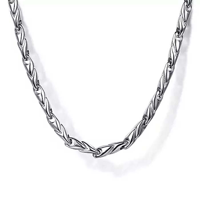 Gabriel & Co. 22" Men's "Contemporary" Chain Necklace in Sterling Silver