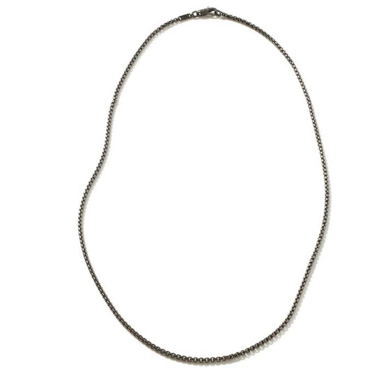 John Hardy 22" Men's Matte Black Box Chain in Sterling Silver