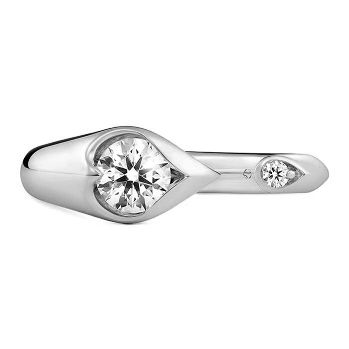 Hearts On Fire LU Open Droplet Ring in 18K White Gold