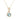 Mountz Collection Aquamarine and Diamond Swirl Pendant Necklace in 14K Yellow Gold