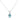 Mountz Collection Oval Aquamarine and Diamond Pendant in 14K White Gold