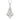 Estate Bell-Shaped Crystal Pendant in 14K White Gold