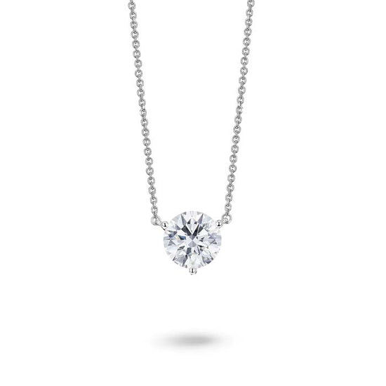 Lightbox 2CT Solitaire Pendant in 14K White Gold