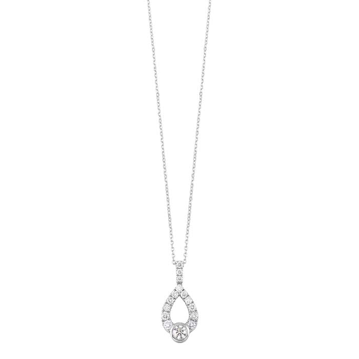 Mountz Collection 1/2 CTW Diamond “Love’s Crossing” Pendant in 14K White Gold