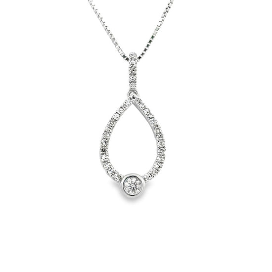 Mountz Collection 1/5CTW Diamond "Love's Crossing" Pendant in Sterling Silver