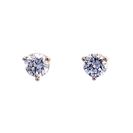 Mountz Collection .93CTW Diamond Stud Earrings in 14K Yellow Gold