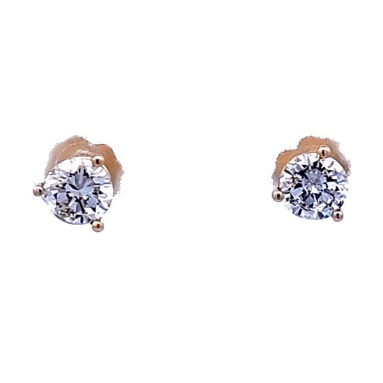Mountz Collection .93CTW Diamond Stud Earrings in 14K Yellow Gold