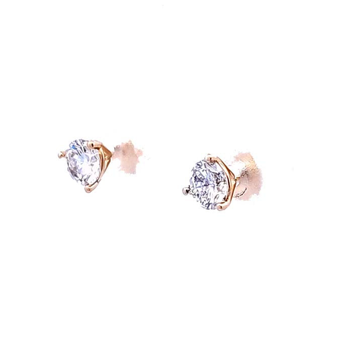 Mountz Collection .93CTW Diamond Stud Earrings in 14K Yellow Gold