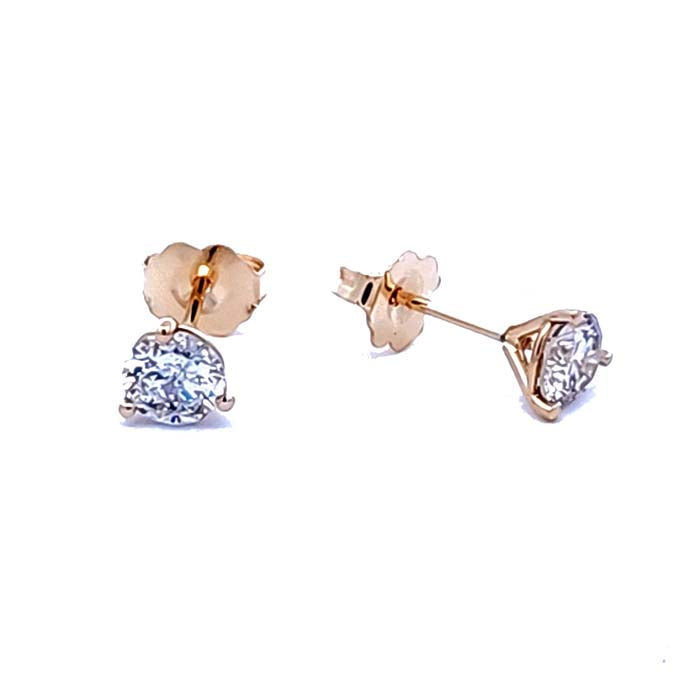 Mountz Collection .93CTW Diamond Stud Earrings in 14K Yellow Gold