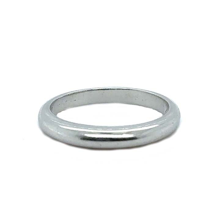 Estate Domed Wedding Ring in Platinum