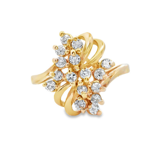 Estate Diamond Fashion Ring in 14K Yellow Gold