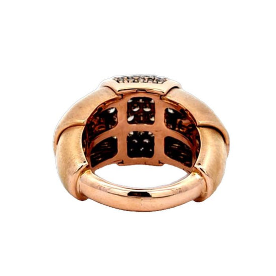 Estate Chocolate Diamond Dome Ring in 14K Rose Gold