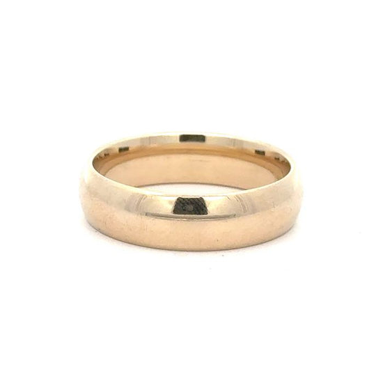 Estate 6MM Benchmark Plain Wedding Band in 14K Yellow Gold