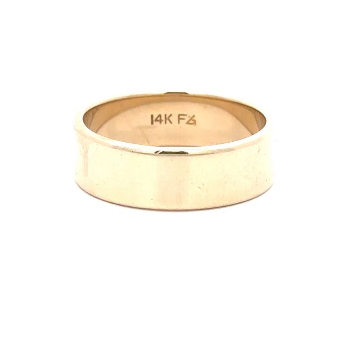 Estate 7MM Plain Wedding Band in 14K Yellow Gold