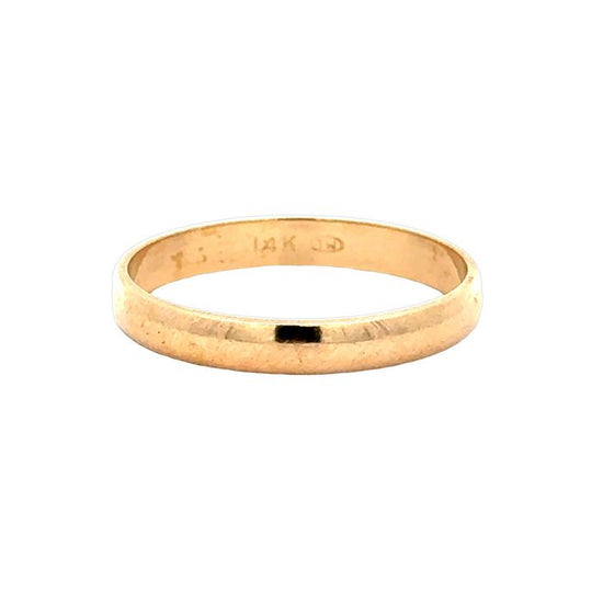 Estate 3MM Wedding Band in 14K Yellow Gold