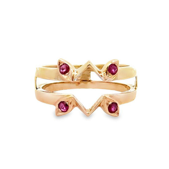 Estate Ruby Ring Jacket in 14K Yellow Gold