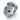Fana Wavy Multi-Row Sapphire and Diamond Fashion Ring in 14K White Gold