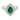 Mountz Collection Emerald and Diamond Halo Ring in 18K White Gold