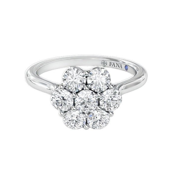 Fana Magnolia Diamond Ring in 14K White Gold