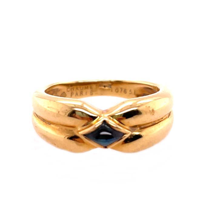 Estate Sapphire Ring in 14K Yellow Gold