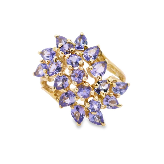 Estate Tanzanite Ring in 14K Yellow Gold