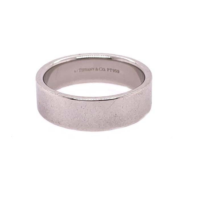 Estate 6MM Plain Wedding Band by Tiffany & Co. in Platinum